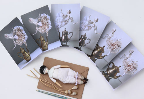 Teapot Ghosts • Greeting Cards • SET OF SIX •