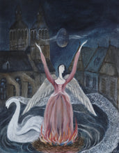 Load image into Gallery viewer, The Egg of The Swan• original painting in frame