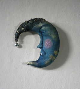 Blue Moon Face Ornament II
