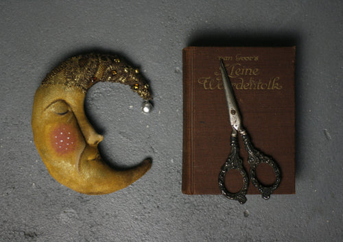 Yellow Moon Face Ornament