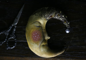 Yellow Moon Face Ornament